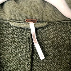 Free people green sweater jacket.